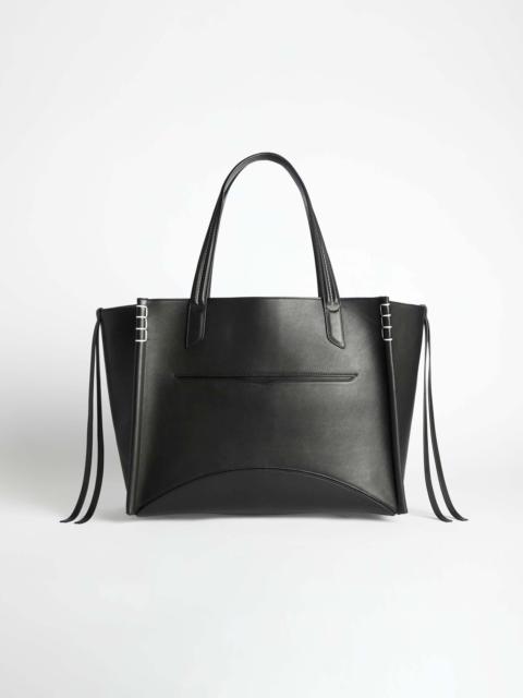 LOAFER CABAS BAG IN BLACK LEATHER