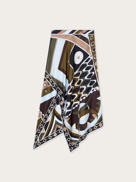 VIVARA PRINT SILK SCARF SKIRT