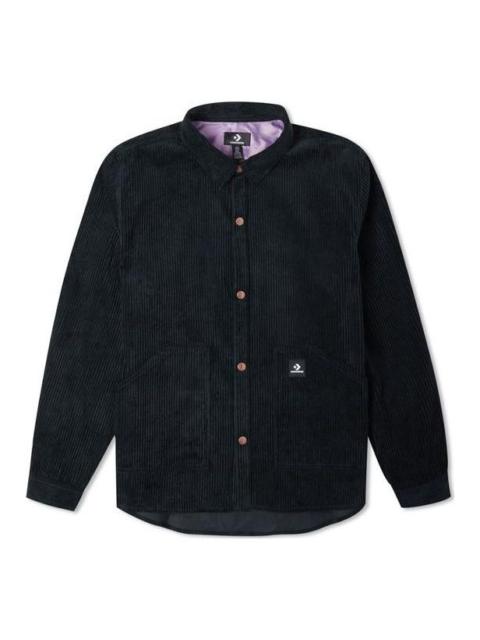 Converse Corduroy Button Shirt 'Black' 10024006-A01