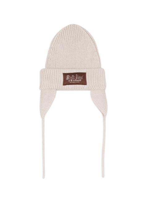 Knitted Ear Flap Beanie - Natural