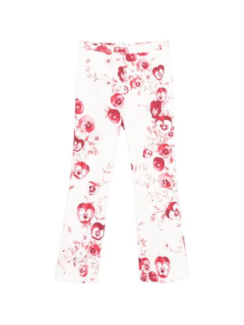 floral cropped trousers
