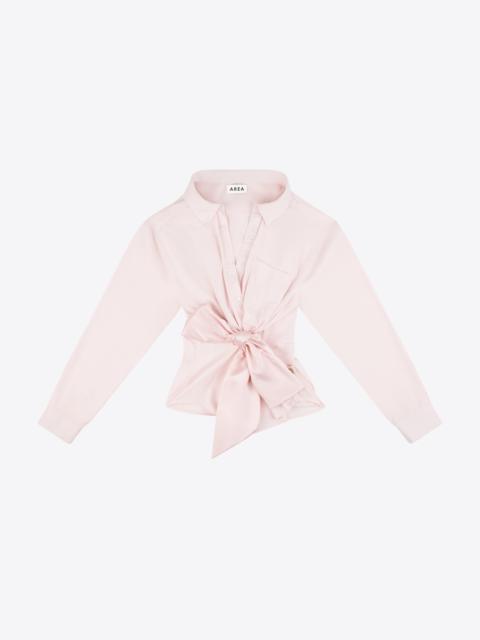 SATIN KNOT OXFORD SHIRT
