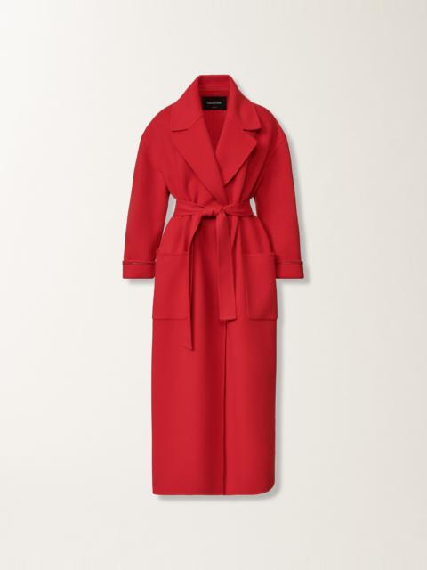 Double-faced wool and cashmere coat