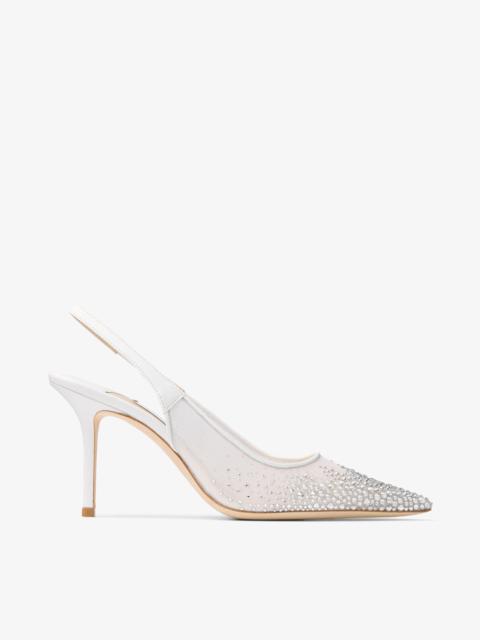 Love Sling Back 85
White Mesh Slingbacks with Dégradé Galaxy Crystals