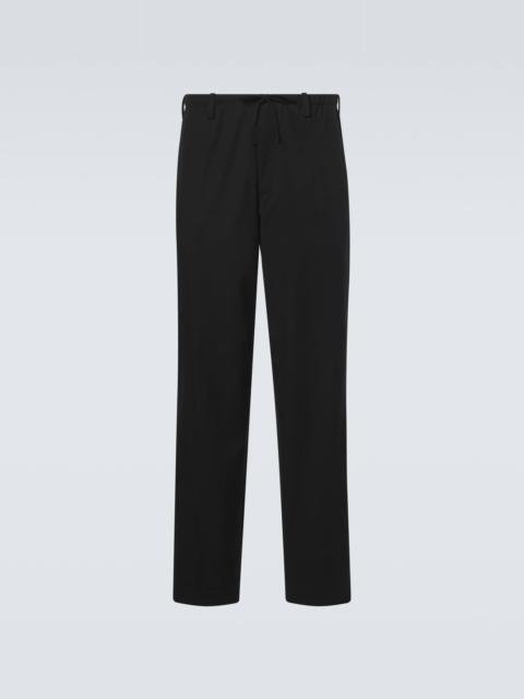 Cotton straight pants