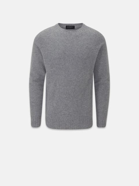 Men's Henley Lambswool Jumper Grey