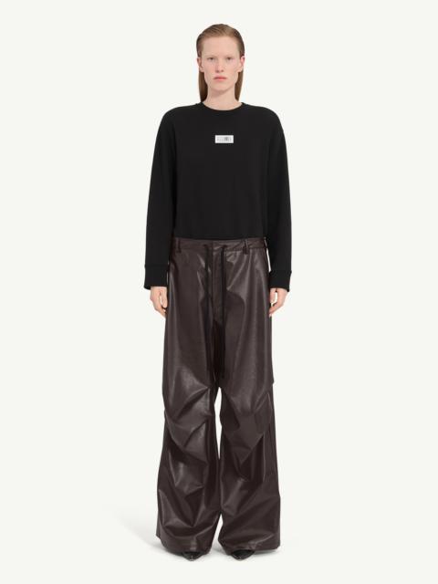 Faux leather trousers