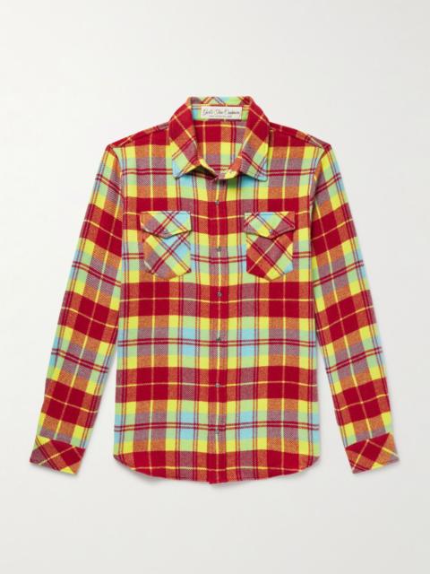 Checked Cashmere Shirt Red
