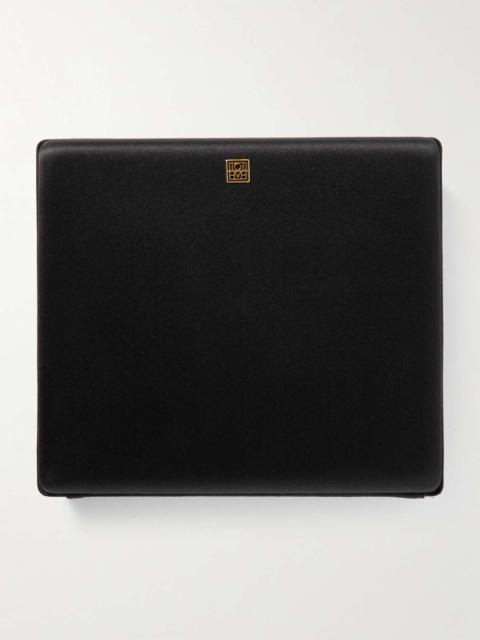 Embellished satin clutch Black