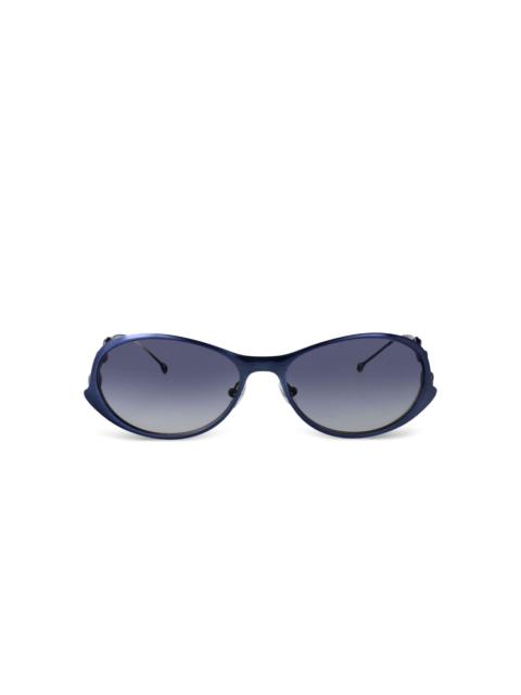 oval-frame sunglasses