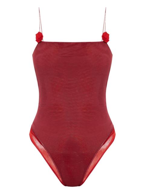 Lumière Rose appliqué swimsuit