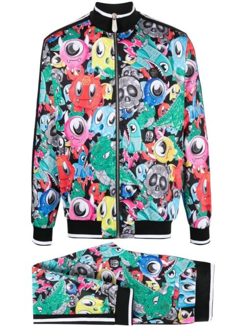 cartoon-print tracksuit