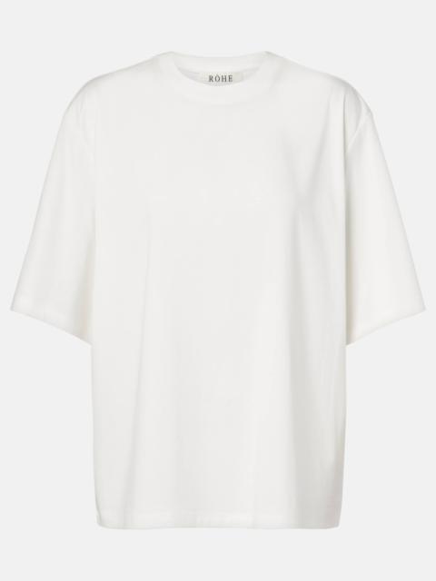 Oversized cotton-blend T-shirt