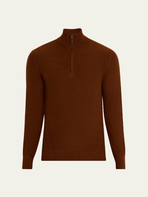 Men's Plush Cashmere Quarter-Zip Sweater