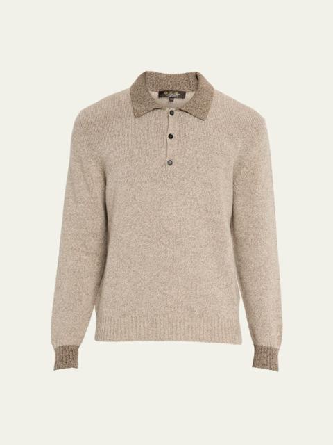 Men's Sheep Meadow Wool and Cashmere Polo Sweater