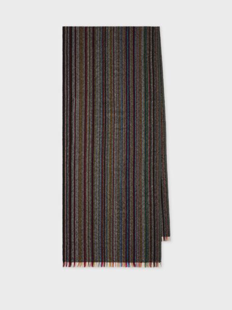 'Signature Stripe' Merino Wool Scarf