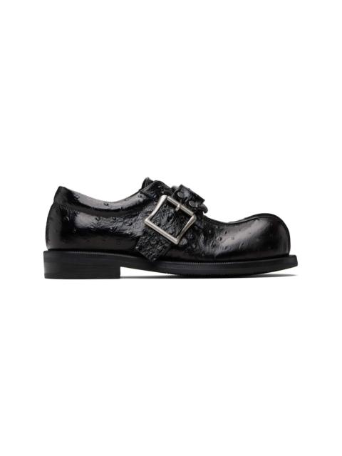 Black O-Ring Bulb Toe Loafers