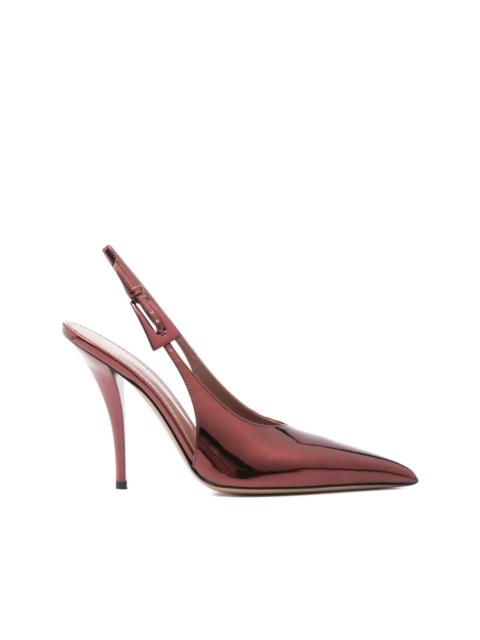 105mm slingback pointed-toe pumps