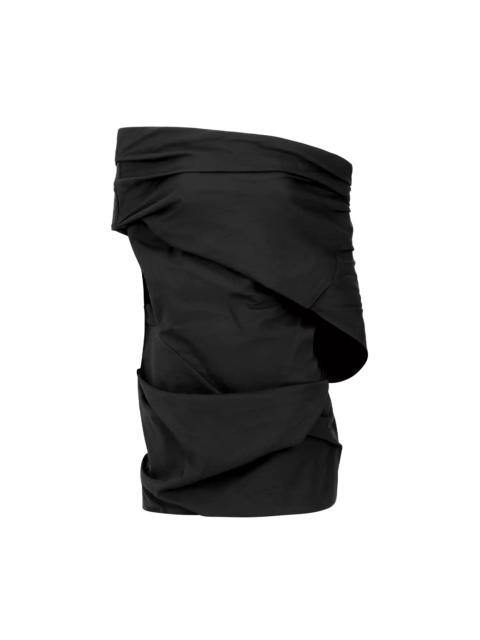 MOULDED TOP BLACK SATEEN