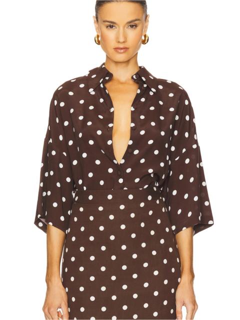 Oversized Polka Dot Shirt