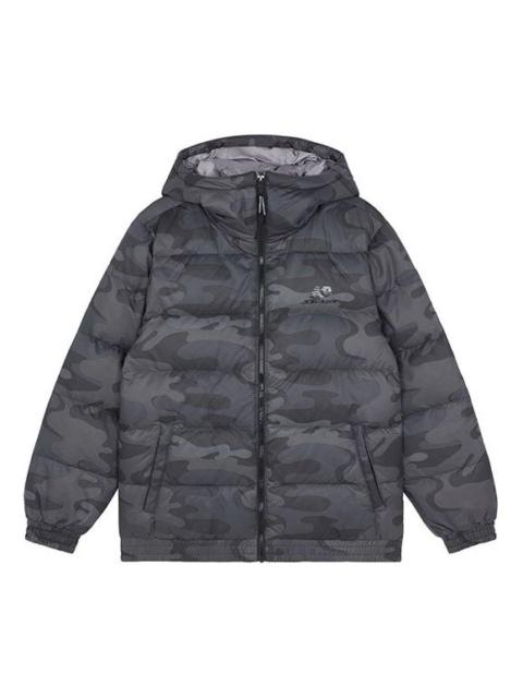 New Balance Sport Printed Logo Puffer Jacket 'Black Camo' AMJ13335-BM