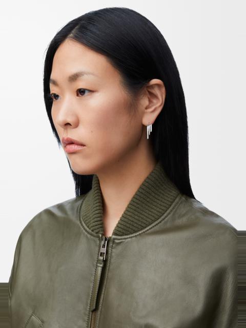 Stacked hoop earrings in sterling silver