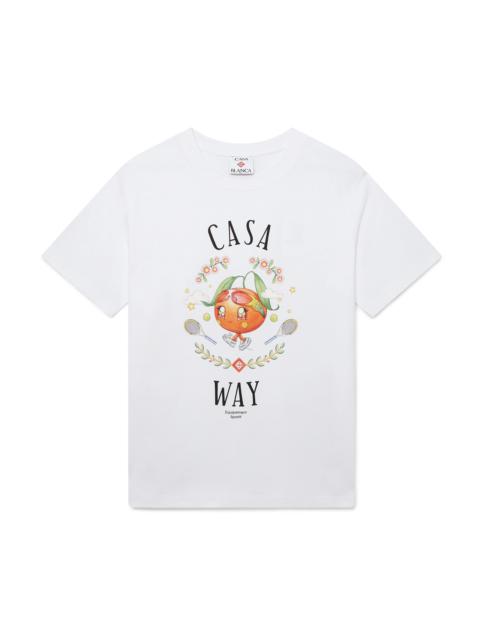 Casa Way Orange Mascot Short Sleeve T-Shirt | Casablanca Paris