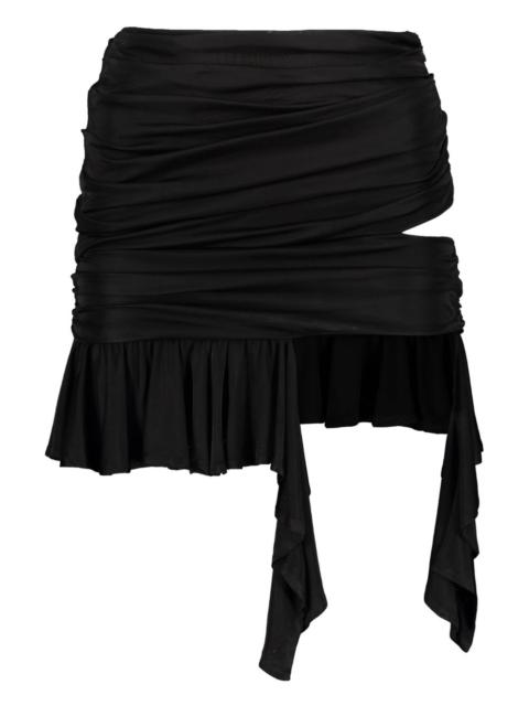 ruffled mini skirt