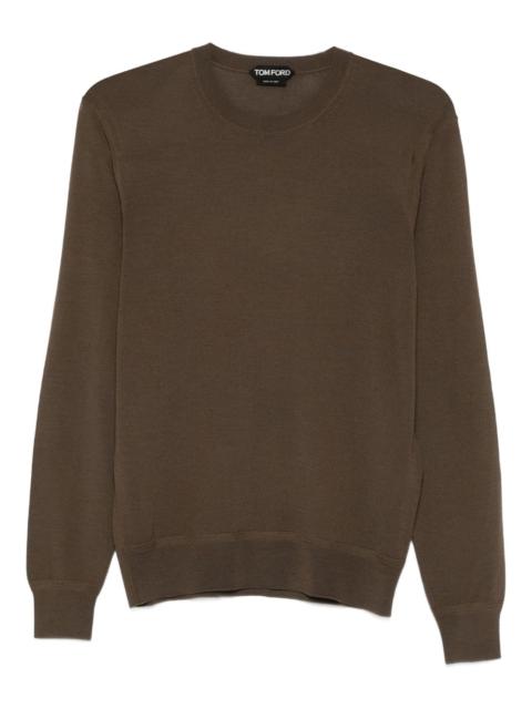 wool crew-neck top