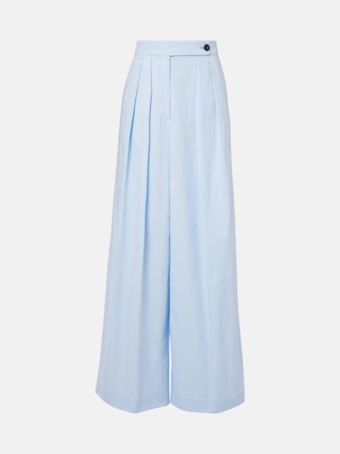 Cotton wide-leg pants