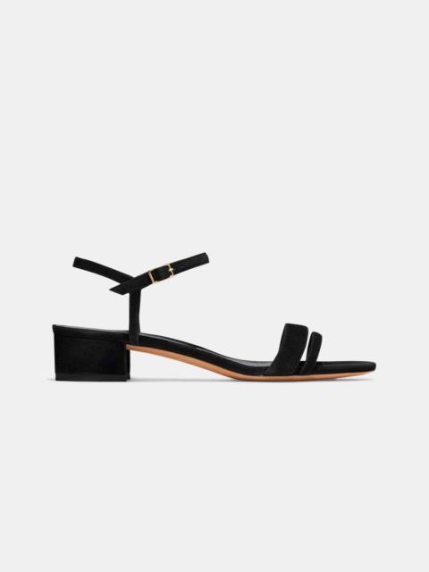 SIMPLE BLOCK HEEL IN BLACK SUEDE