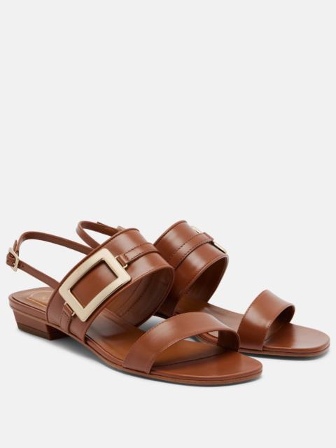 Belle Vivier leather slingback sandals