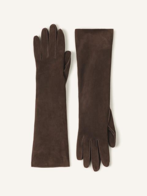 LONG SLIM SUEDE GLOVES