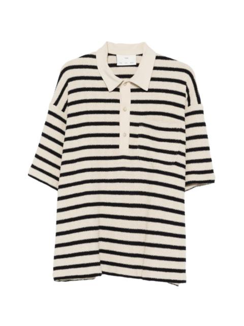 striped-pattern polo shirt