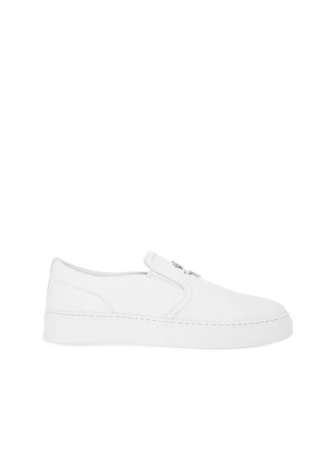 leather slip-on sneakers