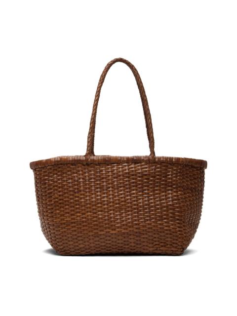 Tan Basket Weave Small Tote
