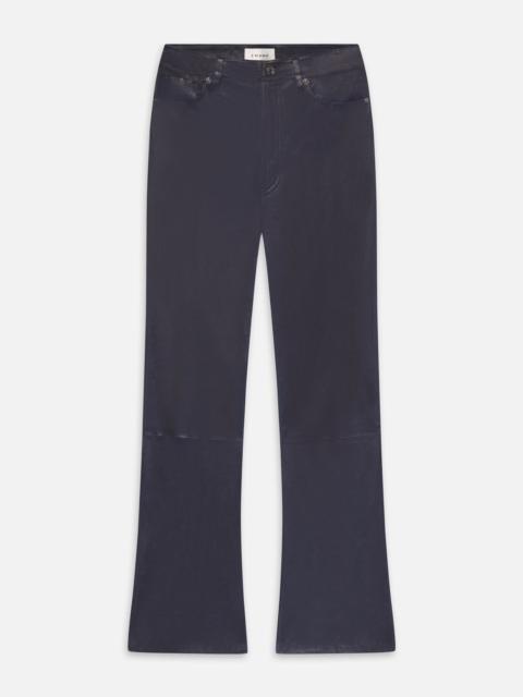 The Leather Reboot Crop in Dark Indigo