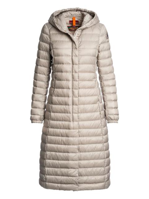 hooded quilted coat