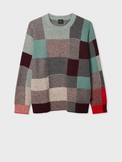Multicolour Patchwork Cotton & Wool-Blend Sweater