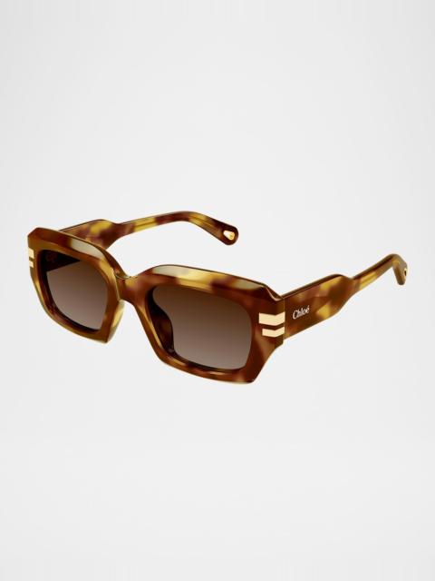 Rectangle Acetate Sunglasses