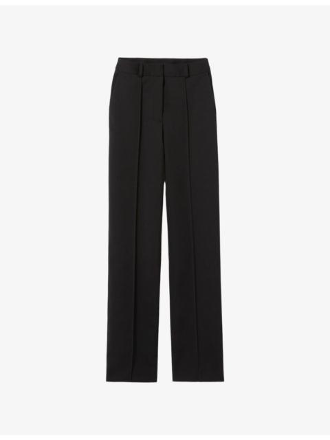 Tailored Straight-Leg Woven Trousers