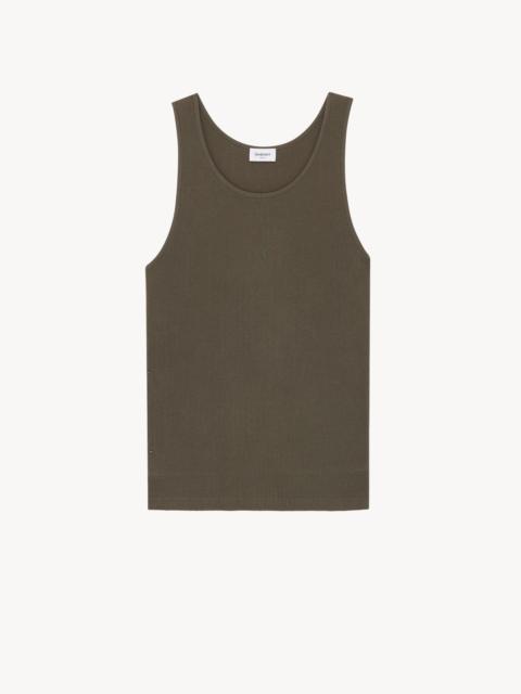 CASSANDRE TANK TOP IN RIBBED COTTON JERSEY
