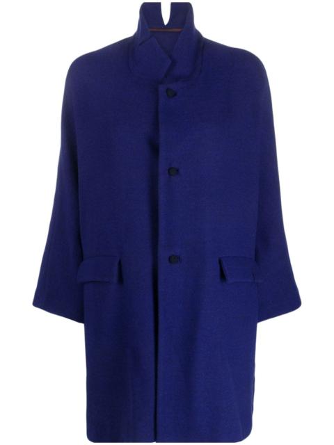 bell-sleeves wool coat