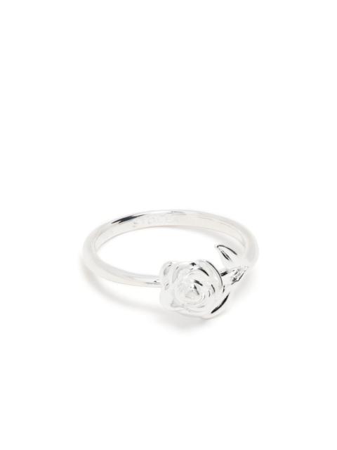 Stem Rose sterling-silver ring