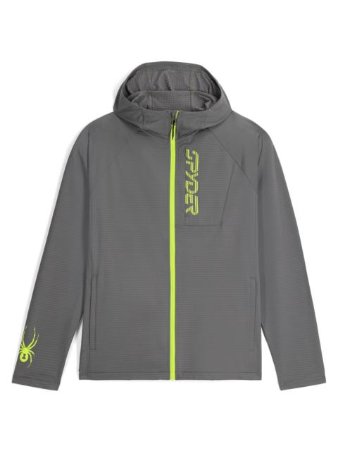 Mens Gridweb Fleece Hoodie - Storm
