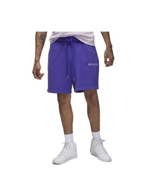 Air Jordan x Wordmark Logo Sweatshort 'Purple White' DV6468-514