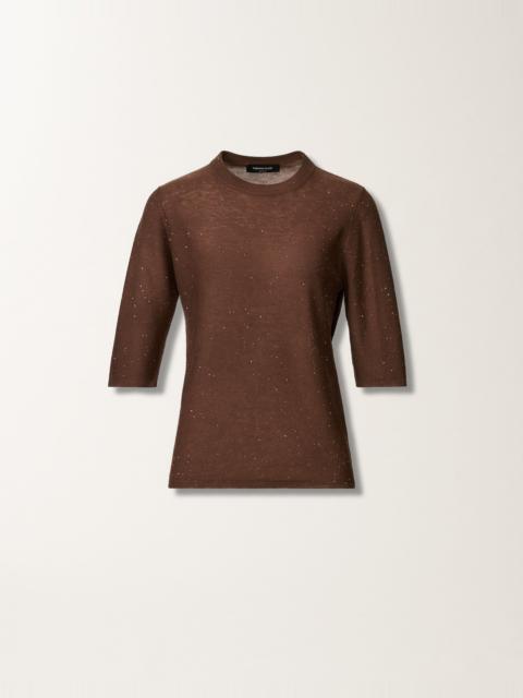 Wool sweater with sequins