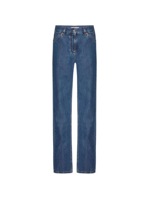 contrast-stitching five-pockets jeans