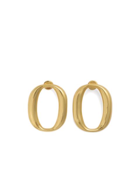 oval-frame earrings