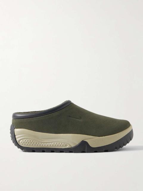 ACG Rufus Leather-Trimmed Fleece-Lined Suede Slip-On Sneakers